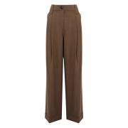 Bruine Stijlvolle Broek Ganni , Brown , Dames