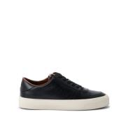 Zwarte Sneakers Glad Leer Moncler , Black , Heren