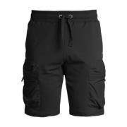 Zwarte Bermuda Shorts Irvine Jersey Parajumpers , Black , Heren