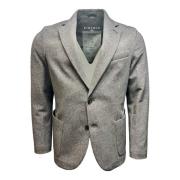 Grijze Glencheck Flanel Jersey Blazer Circolo 1901 , Gray , Heren