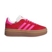 Gewaagde Rood Roze Gazelle Sneakers Adidas , Red , Dames