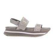 Metallic Sandalen voor Vrouwen - Zomerstijl Bikkembergs , Gray , Dames