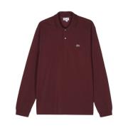 Rode Polo Shirt Logo Patch Korte Mouwen Lacoste , Red , Heren