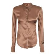 Beige Zijden Shirt Aw23 Pinko , Beige , Dames