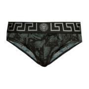 Gestreepte slips Versace , Black , Heren