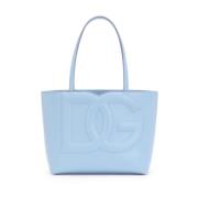 Heldere Blauwe Leren Tote Tas Dolce & Gabbana , Blue , Dames