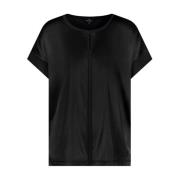 Korte Mouw Glans Top Monari , Black , Dames