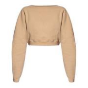 Cropped sweatshirt Saint Laurent , Beige , Dames