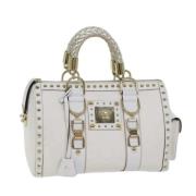 Pre-owned Leather handbags Versace Pre-owned , White , Dames