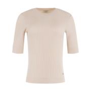 Korte Mouw Top 21a09-02809a Anna Van Toor , Beige , Dames