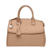 Nep leren handtas met klepzak Armani Exchange , Brown , Dames