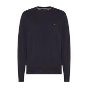 Luxe Gebreide Trui Tommy Hilfiger , Black , Heren