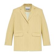 Gestreept patroon blazer Ganni , Beige , Dames