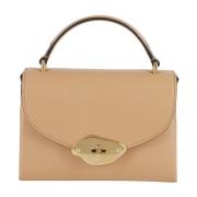 Hoogglansleren Top Handvat Tas Mulberry , Brown , Dames