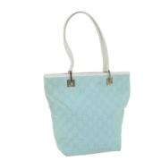 Pre-owned Canvas totes Gucci Vintage , Blue , Dames