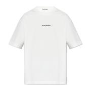 T-shirt met logo Acne Studios , White , Heren