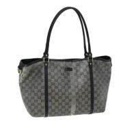 Pre-owned Canvas totes Gucci Vintage , Gray , Dames