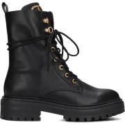 Zwarte Veterschoenen met Gouden Details Twinset , Black , Dames