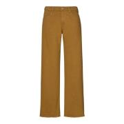 Boyfriend Broek Rechte Snit Enkel Lengte Massimo Alba , Brown , Dames