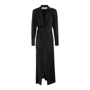 Klassieke Gedrapeerde Midi Jurk Simkhai , Black , Dames