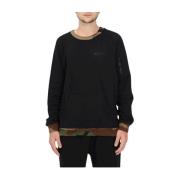 Crewneck Sweatshirt Moschino , Black , Heren