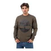 Crewneck Sweatshirt Timberland , Green , Heren