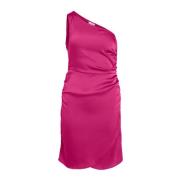 Fuchsia Een Schouder Jurk Vila , Pink , Dames