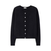 Klassieke Cardigan met Contrastknopen American Vintage , Black , Dames