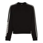 Zwarte Raglan Crewneck Sweater Dsquared2 , Black , Heren