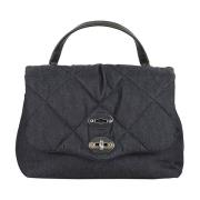 Denim Padded Postina Tas Zanellato , Blue , Dames