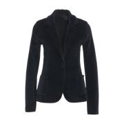 Blauwe Blazer Aw24 Dameskleding Majestic Filatures , Blue , Dames