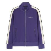 Navy Blue Classic Logo Track Jacket Palm Angels , Blue , Heren