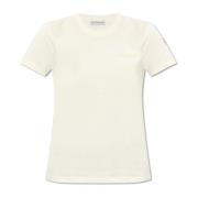 T-shirt met logo Moncler , Beige , Dames