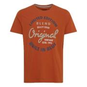 Regular Fit T-shirt Blend , Orange , Heren