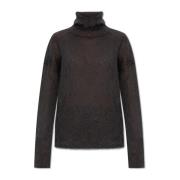 Mohair-blend turtleneck sweater Saint Laurent , Gray , Dames