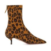 Leopard Print Montmartre Bootie Enkellaarzen Aquazzura , Brown , Dames