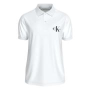 Monograma Short Sleeve Polo Calvin Klein , White , Heren