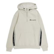 Hooded Half Zip Hoodie Champion , White , Heren