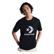 Ster Chevron Landschap T-shirt Converse , Blue , Heren