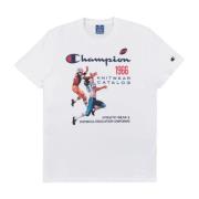 Korte Mouw T-shirt Champion , White , Heren