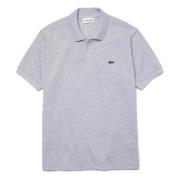 Heathered Short Sleeve Polo Lacoste , Gray , Heren