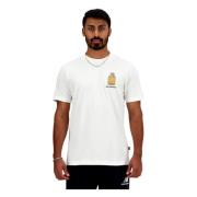 T-shirt New Balance , White , Heren