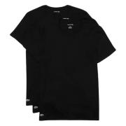 Essentials 3P T-shirt Lacoste , Black , Heren