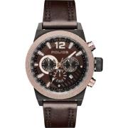 Chronograaf Lederen Horloge Ladbroke Police , Brown , Heren