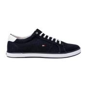 Blauwe Sneakers Rubber Zool Mannen Tommy Hilfiger , Blue , Heren