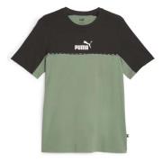 Essentials Block X Tape T-shirt Puma , Green , Heren