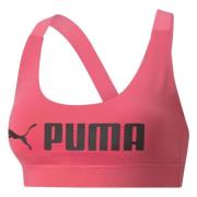 Mid Impact Top Puma , Pink , Dames