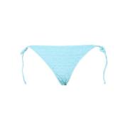 Jacquard Logo Tie Side Bikini Hipster Versace , Blue , Dames