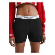 Logo Tape Sweat Shorts Tommy Hilfiger , Black , Dames