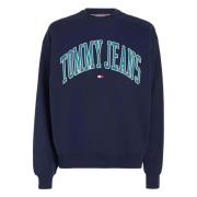 Boxy POP Varsity Crew Hoodie Tommy Hilfiger , Blue , Heren